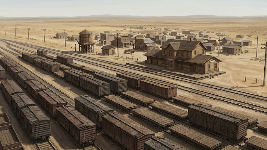 artist rendering of very young Las Vegas